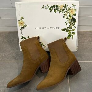 Tan Suede Booties
